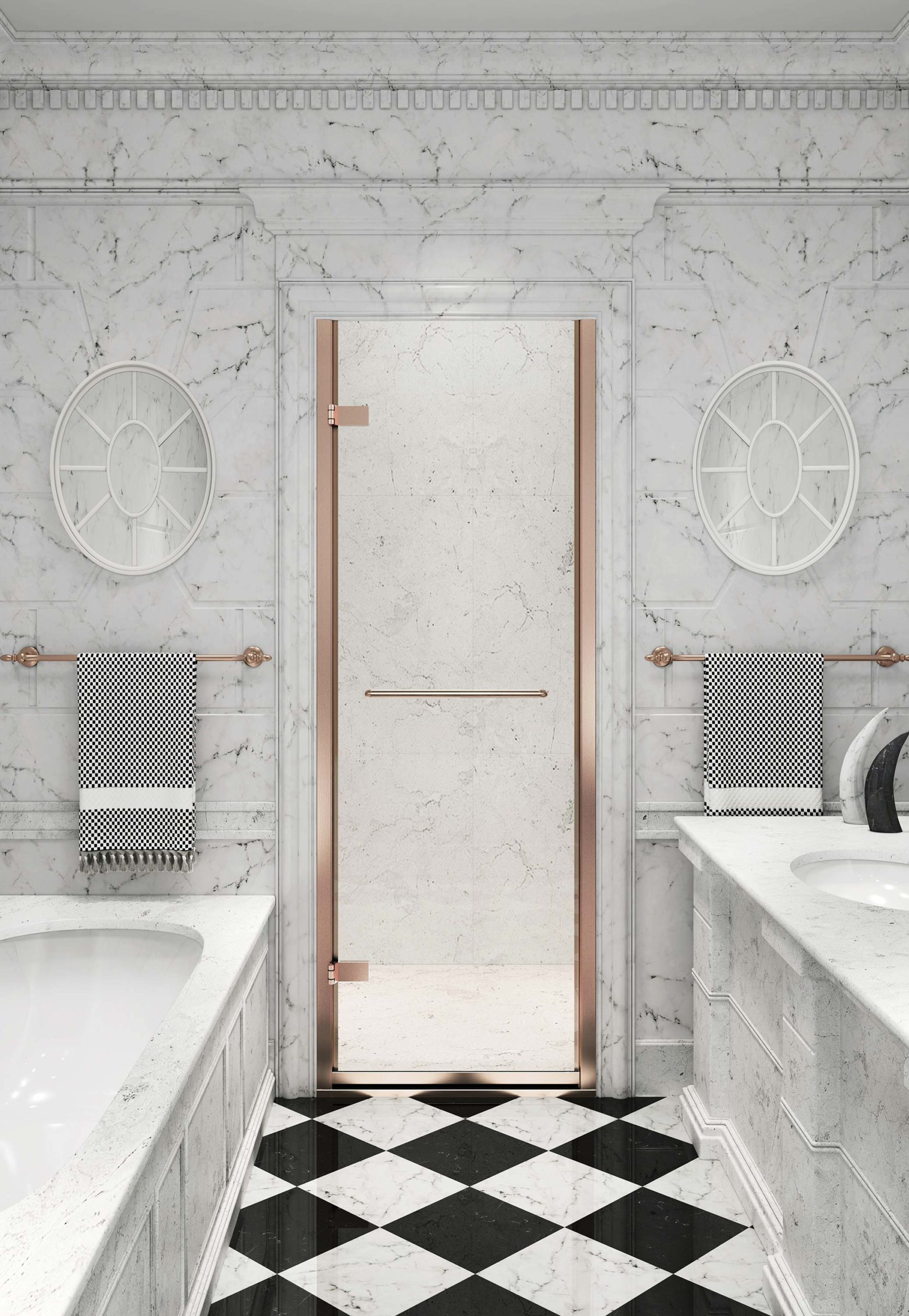 Ponente demi framed shower door