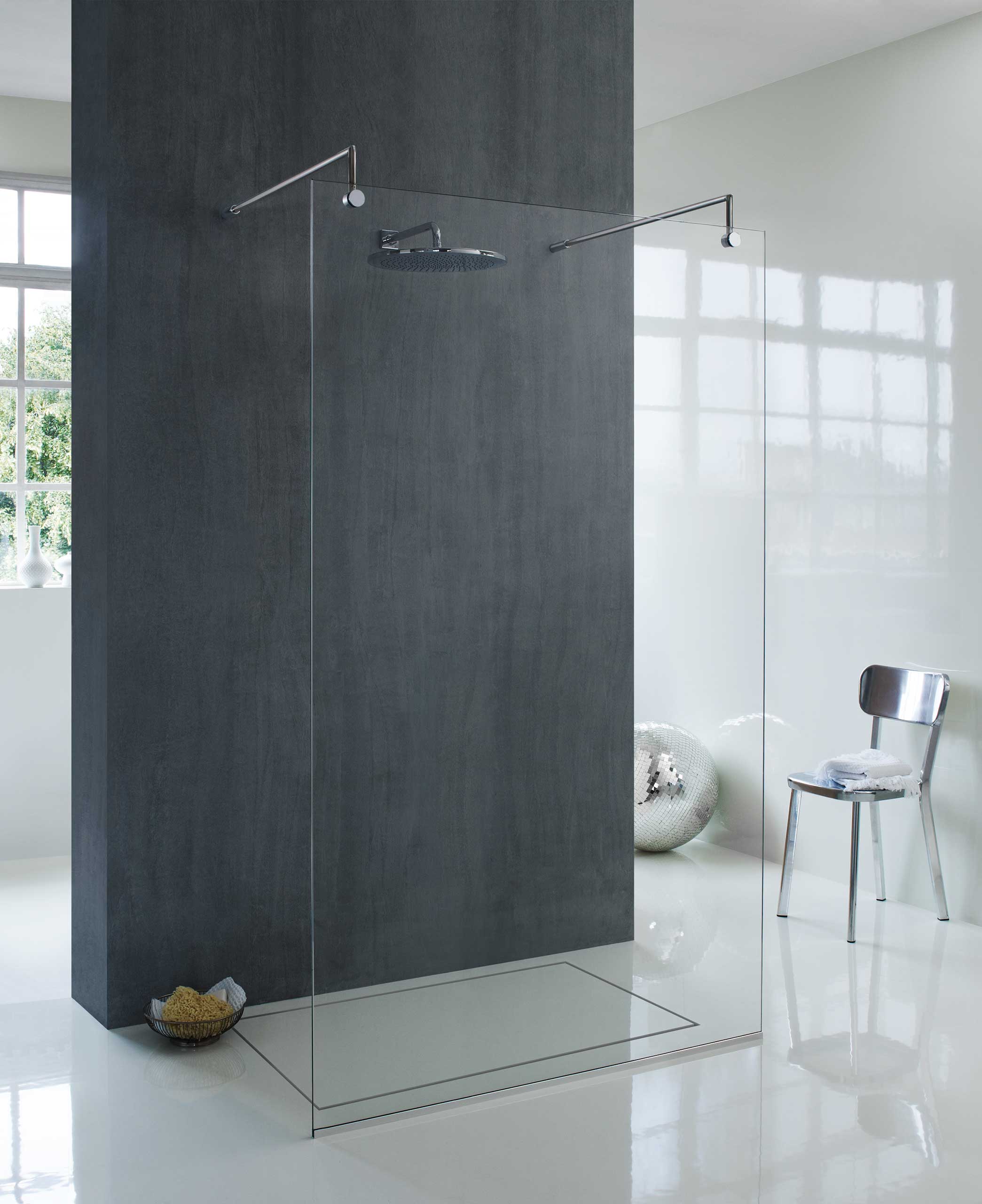Oslo Frameless walk-in shower panel