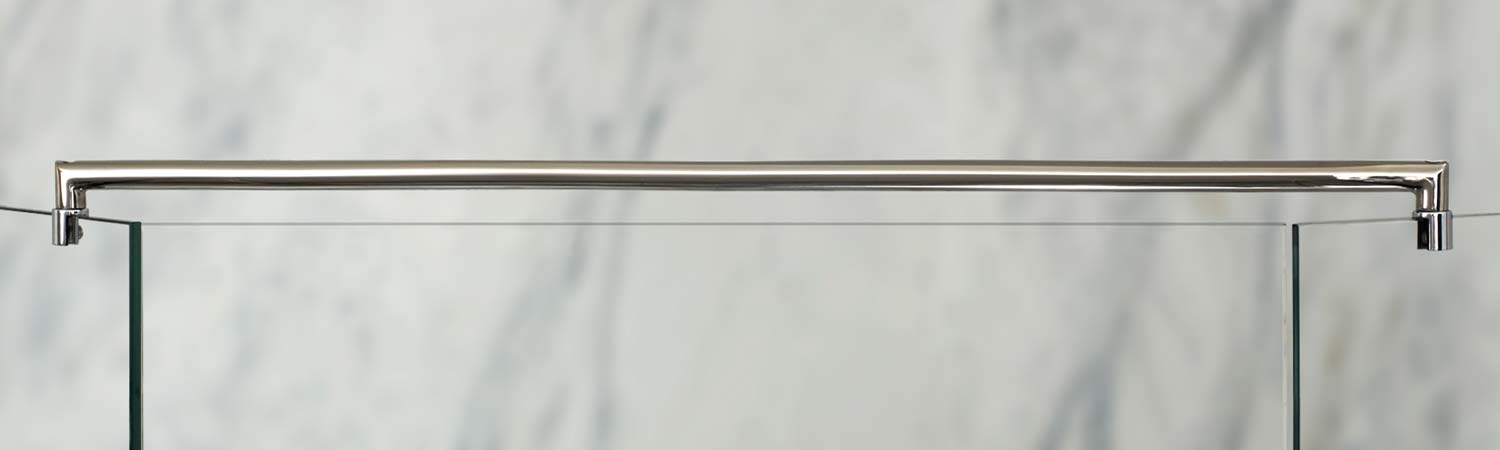 Barcelona glass horizontal support bar