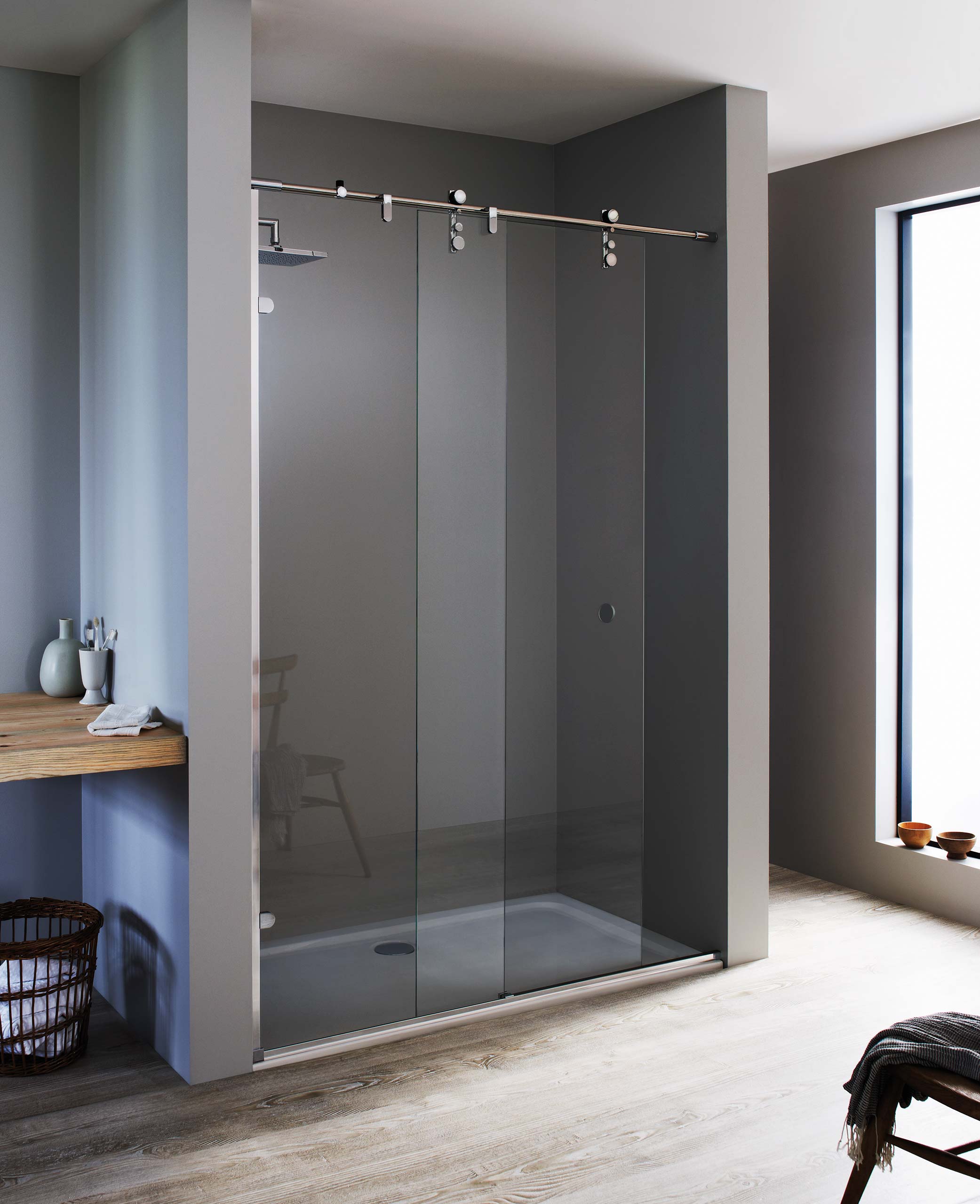Vigo sliding door alcove shower enclosure